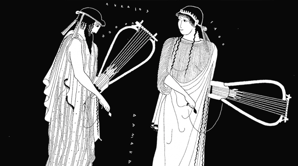 Alcman and Sappho from vase painting