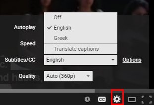 Select subtitles