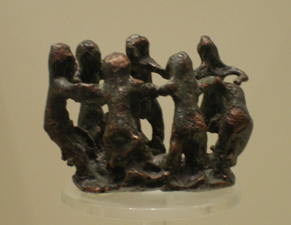Bronze of seven nymphs dancing