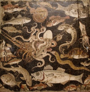 Marine Fauna, Mosaic, Pompeii, House of the Geometric Mosaics, Naples, MANN
