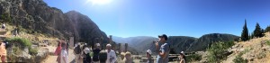 The travel-study patricipants at Delphi