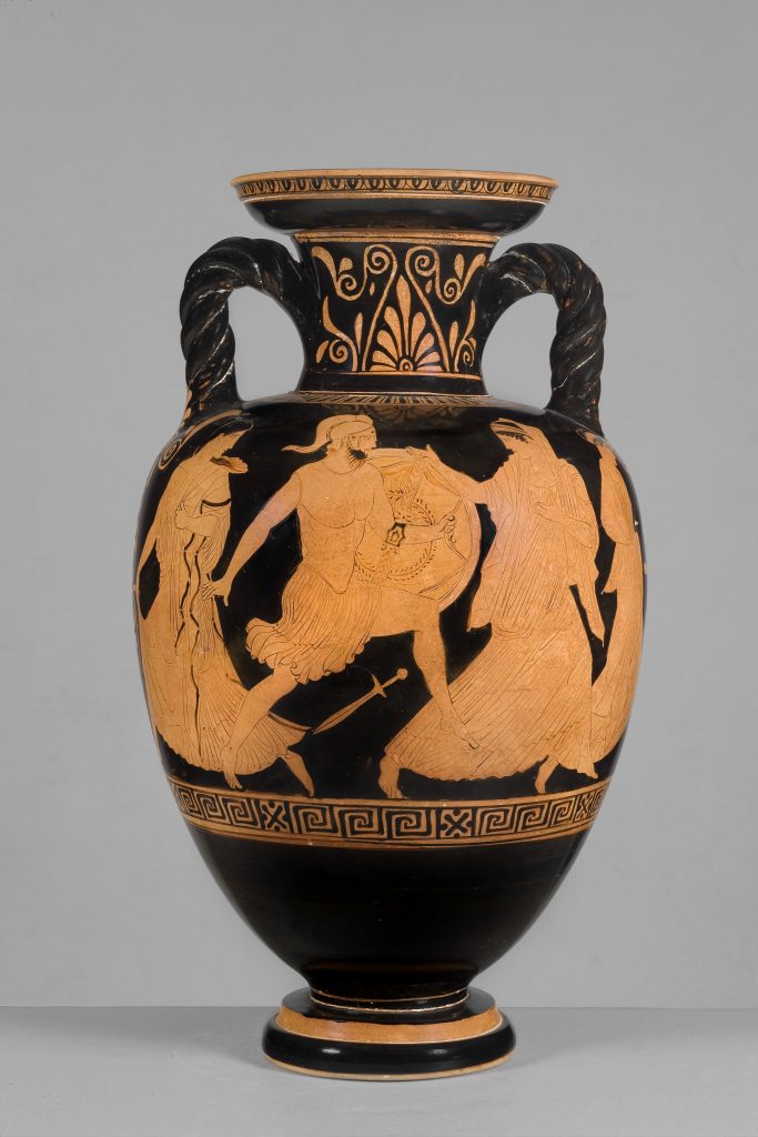 Amphora depicting Menelaos and Helen