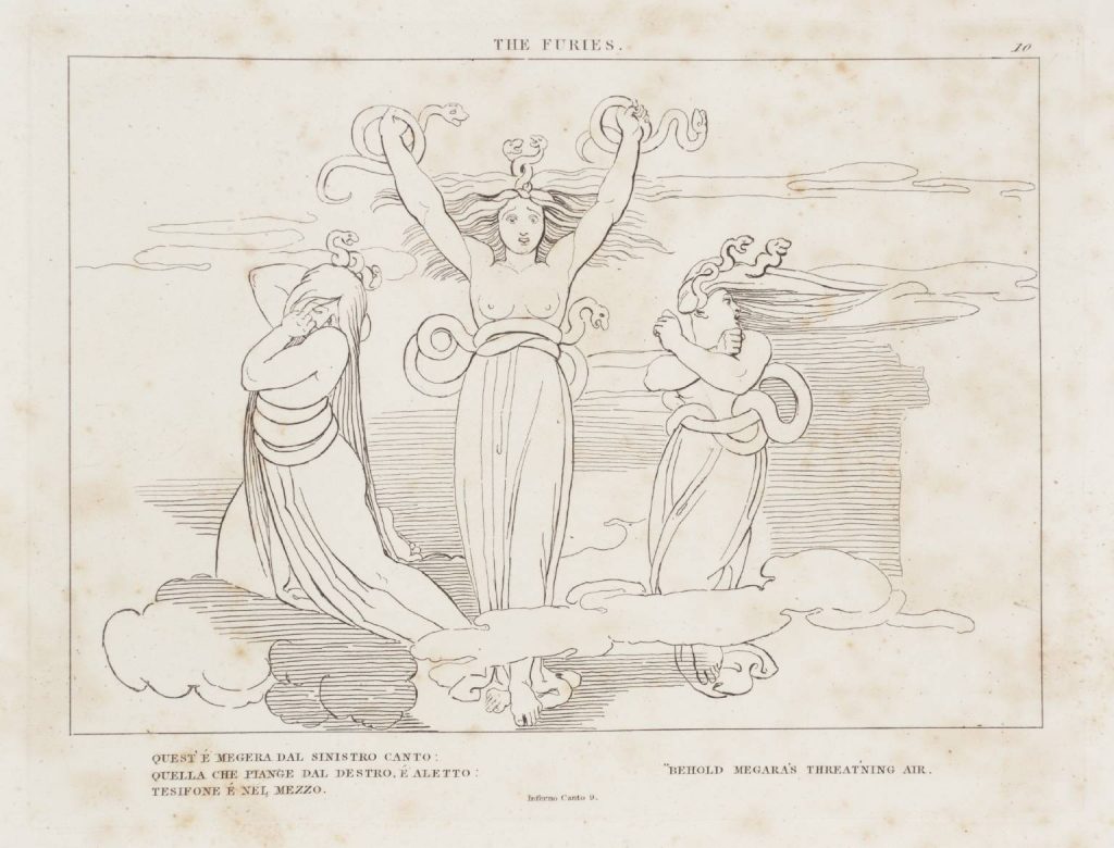 Etching of the Furies. Flaxman