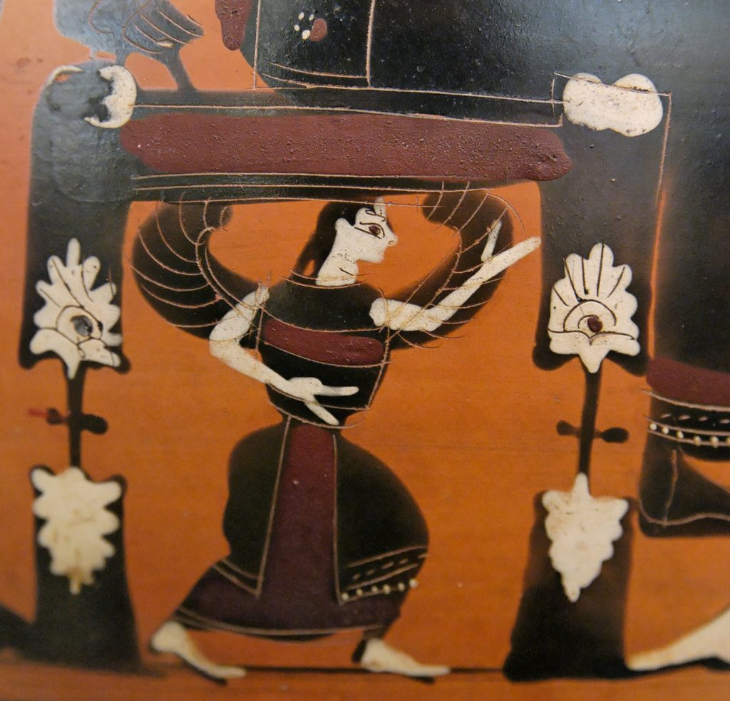 Amphora painting: winged goddess, probably Mētis