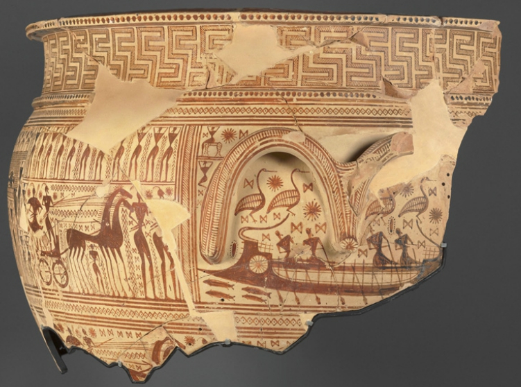 Dipylon vase fragment with ship