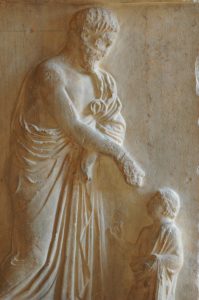 Father and son, funeral stele