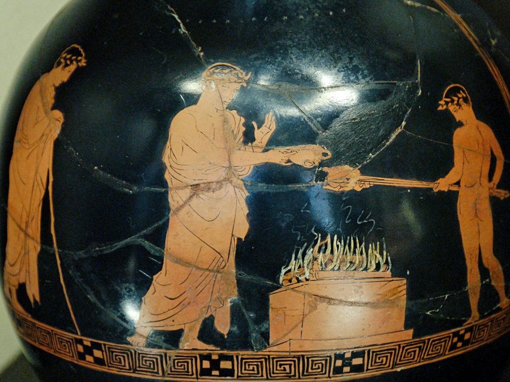 Vase painting of sacrifice