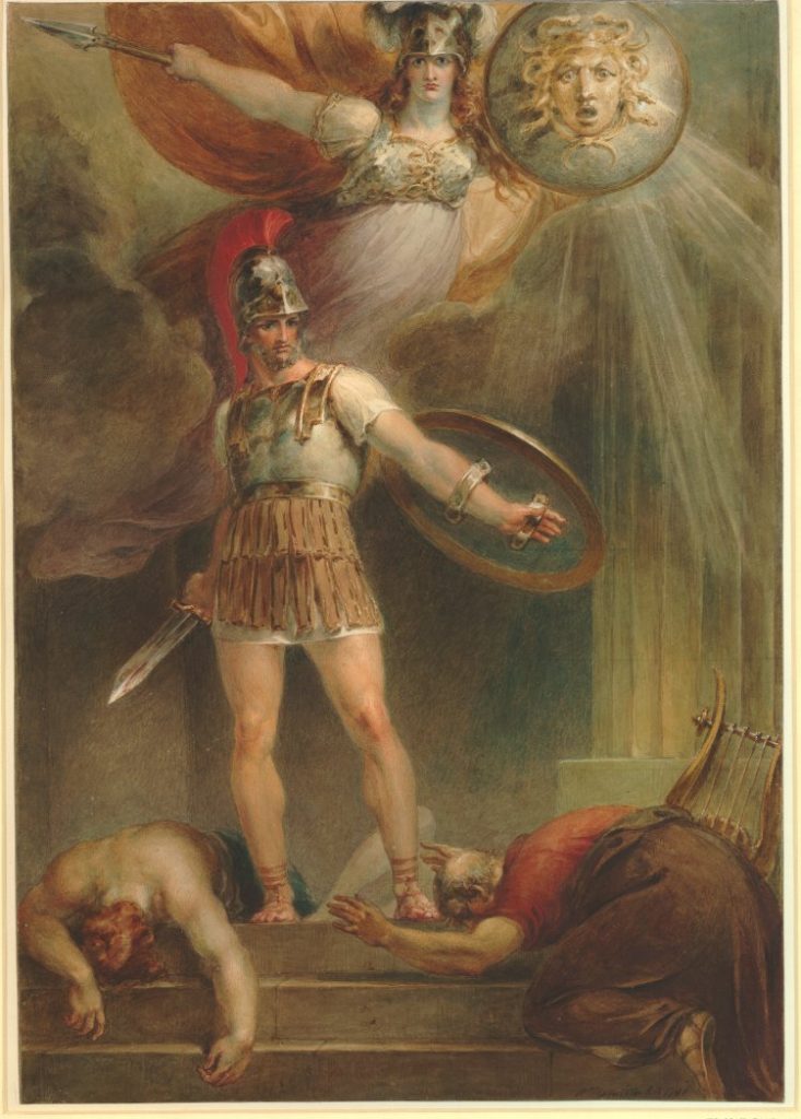 Odysseus spares Phemios