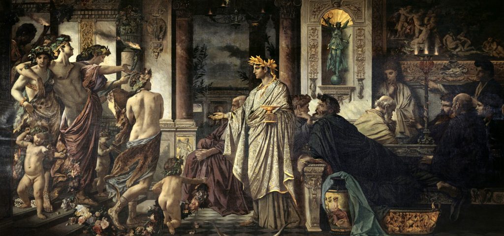 Painting of symposium scene