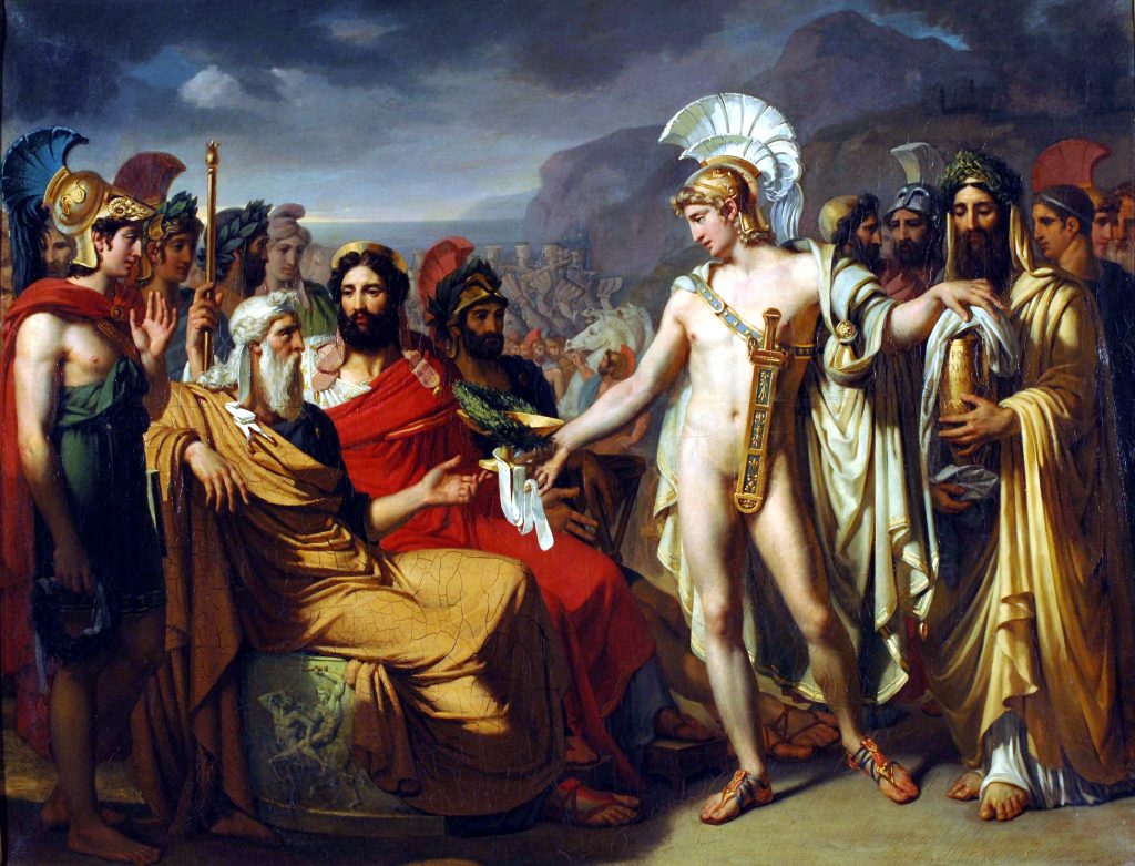 Achilles presents Nestor with a prize
