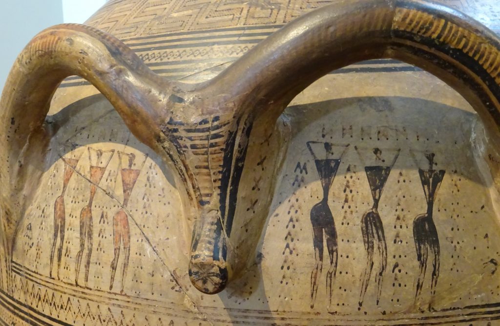 Mourning figures, Dipylon vase