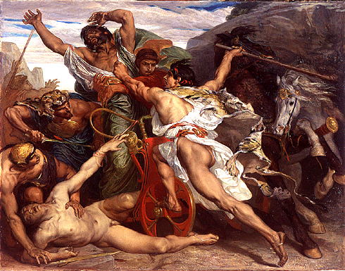 Oedipus killing Laios