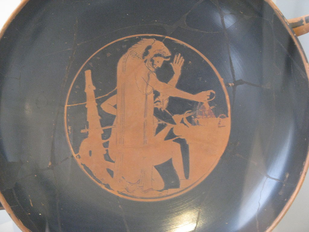 Herakles making an offering