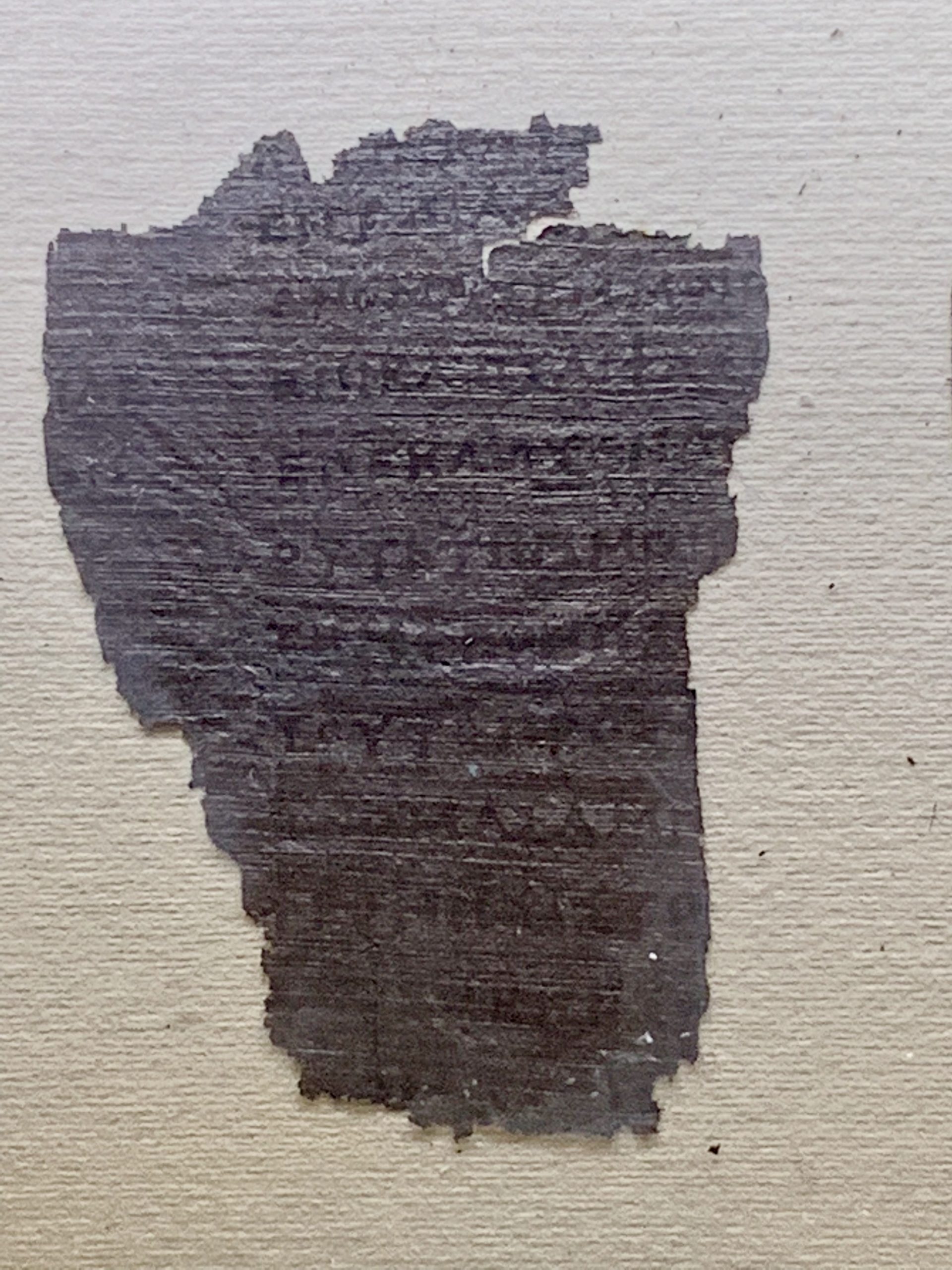 Photo of papyrus fragment from Derveni Papyrus