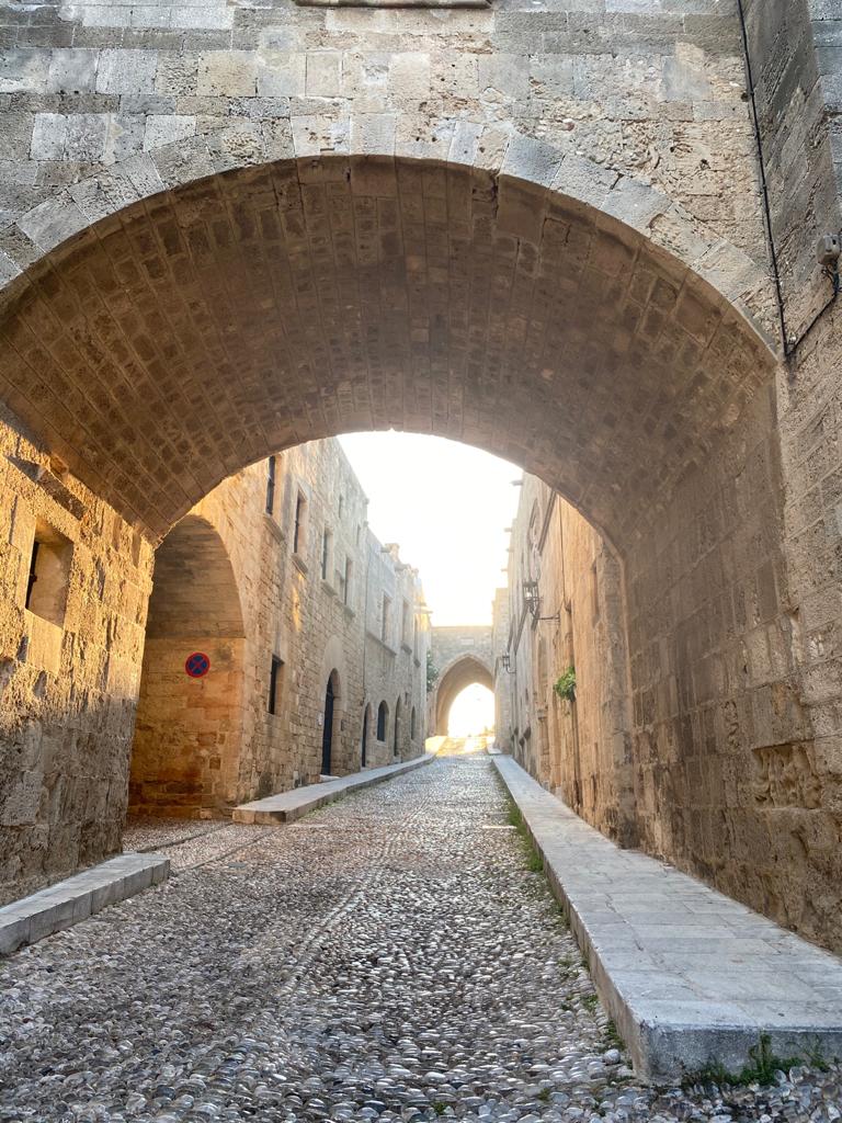 street in medieval Rhodes