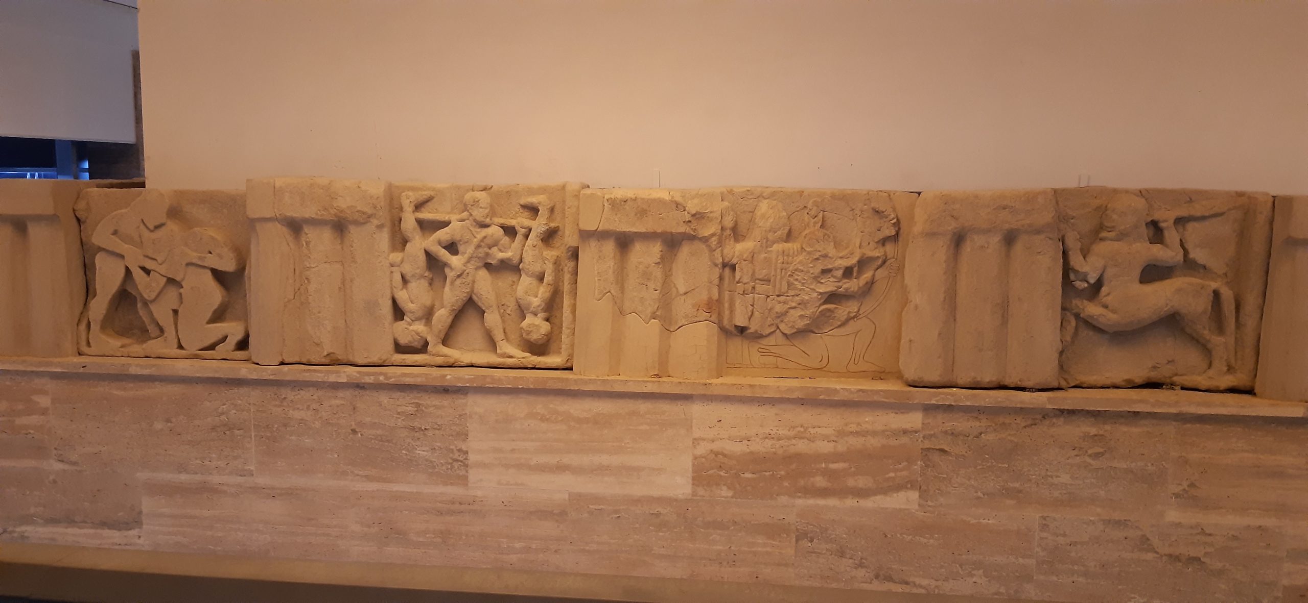 Photo: Metopes in museum, Paestum