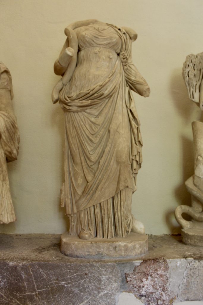 Statue of Hygeia wearing a chilton and an himation, c160CE, Epidauros