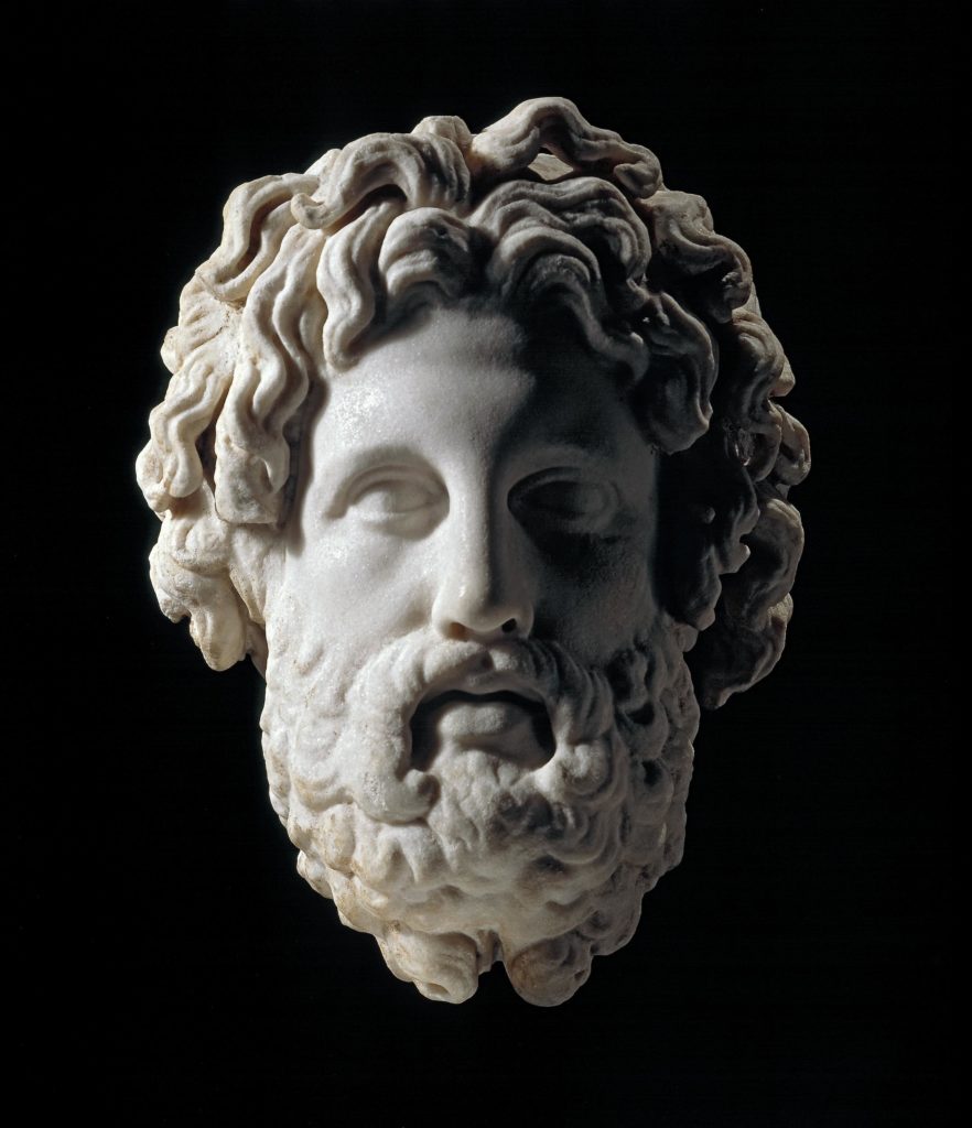 Sculpture: head of Asklepios