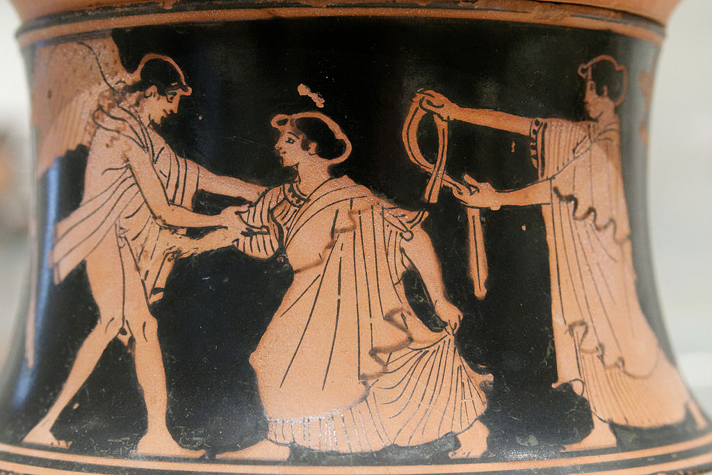 Pyxis painting Birth of Aphrodite