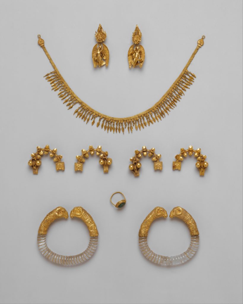 Collection of gold jewelry
