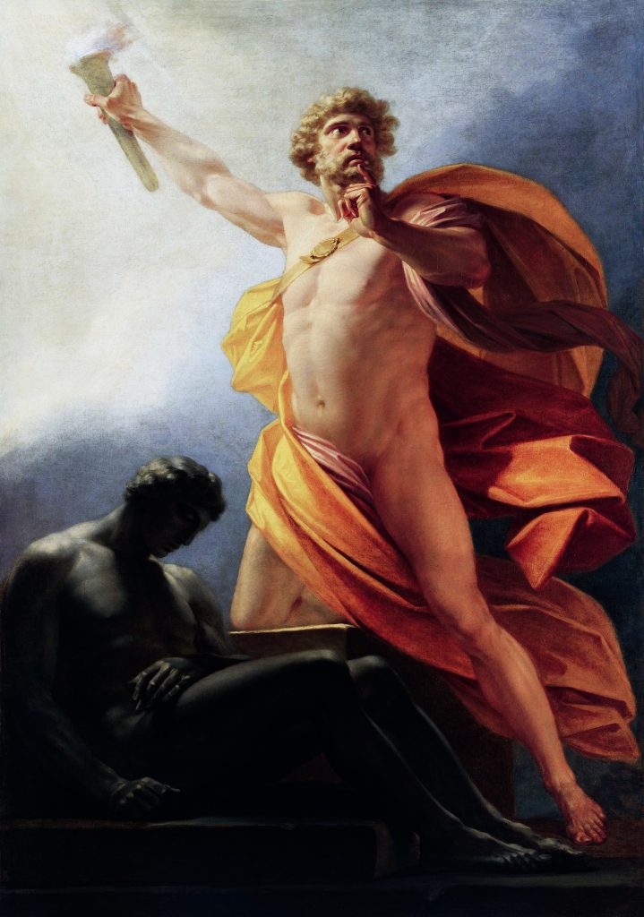 Painting: Prometheus brings fire