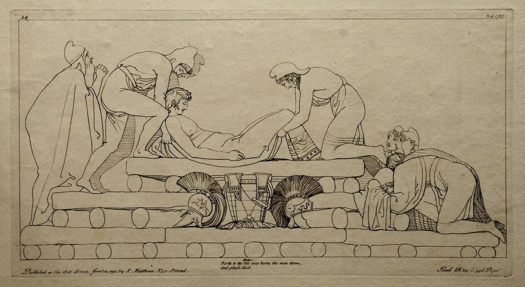 Etching: Funeral of Hector