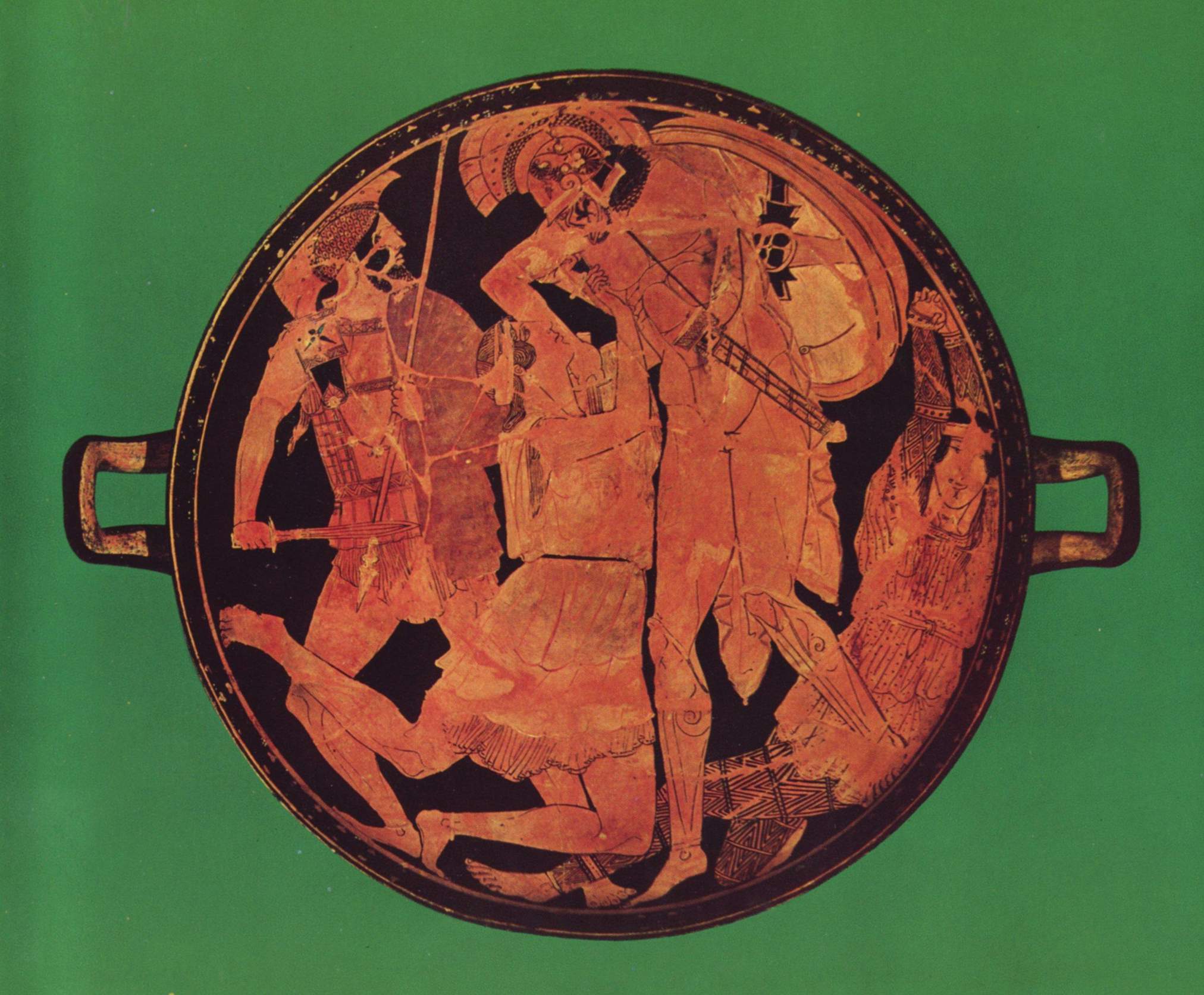 Vase painting: Achilles killing Penthesilea