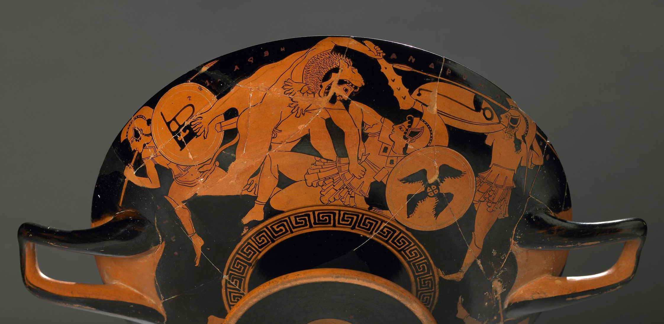 Vase painting: Herakles and Amazon