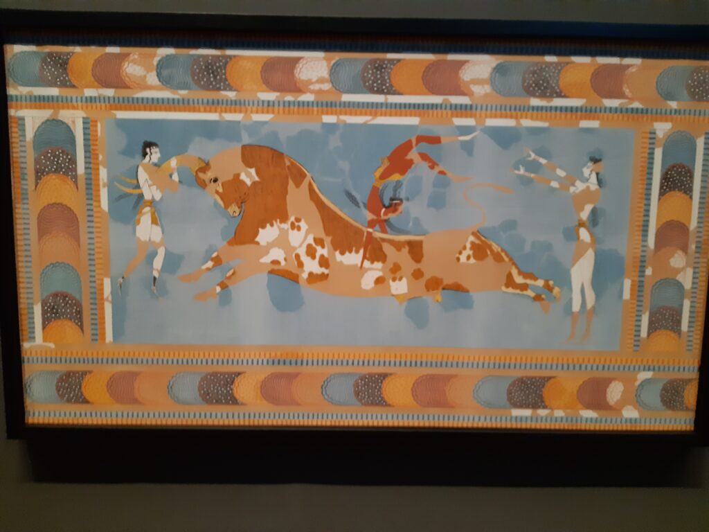 Painting of bull leaping