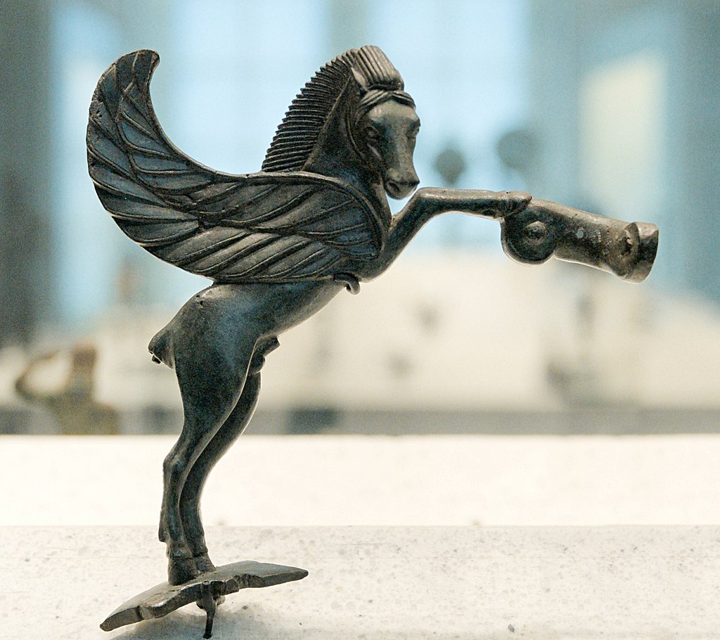 Bronze: winged horse