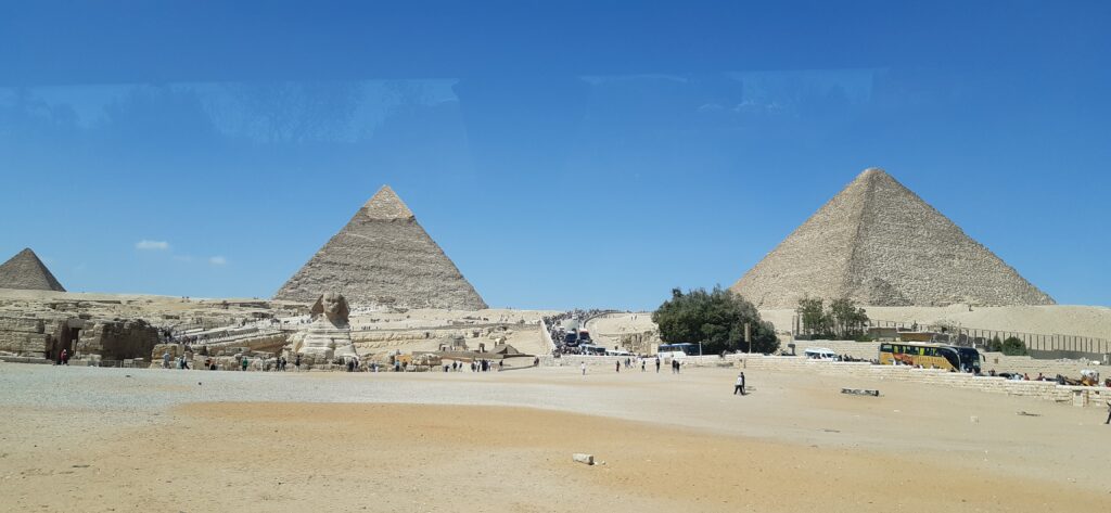 Photo: Pyramids and Sphinx