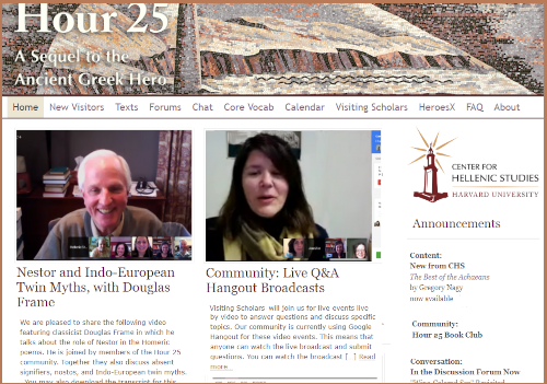 Screenshot of Hour 25 website from 2014